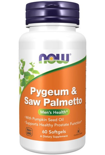 Now Foods Pygeum &amp; Saw Palmetto 60 Softgel