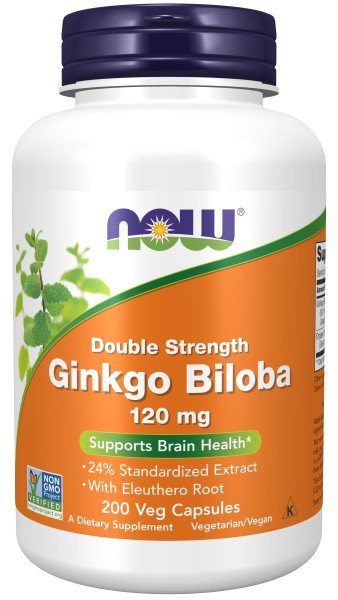 Now Foods Ginkgo Biloba,Double Strength 120mg 200 VegCap