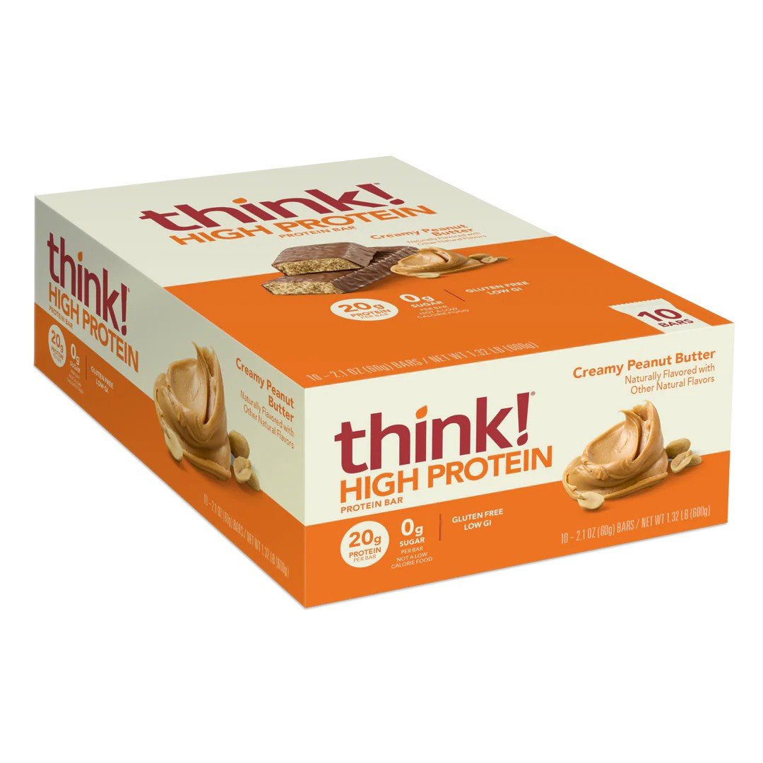 Think Thin Creamy Peanut Butter - Box 10 Bars Box