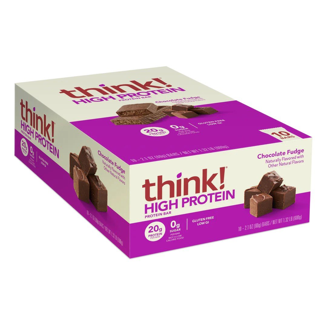 Think Thin Chocolate Fudge - Box 10 Bars Box