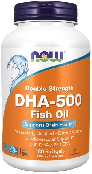 Now Foods DHA 500 mg 180 Softgel