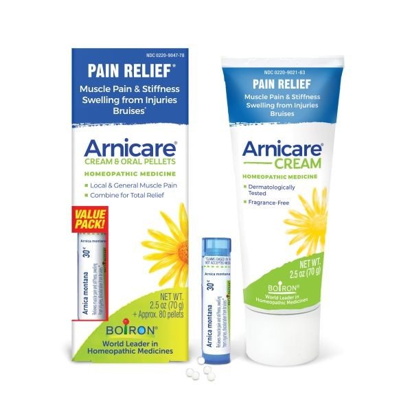 Boiron Arnicare Cream/MDT Value Pack 2.5 oz + 80 Cream + Pellet