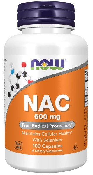 Now Foods NAC N-Acetyl Cysteine 600 mg, with Selenium 100 Capsule