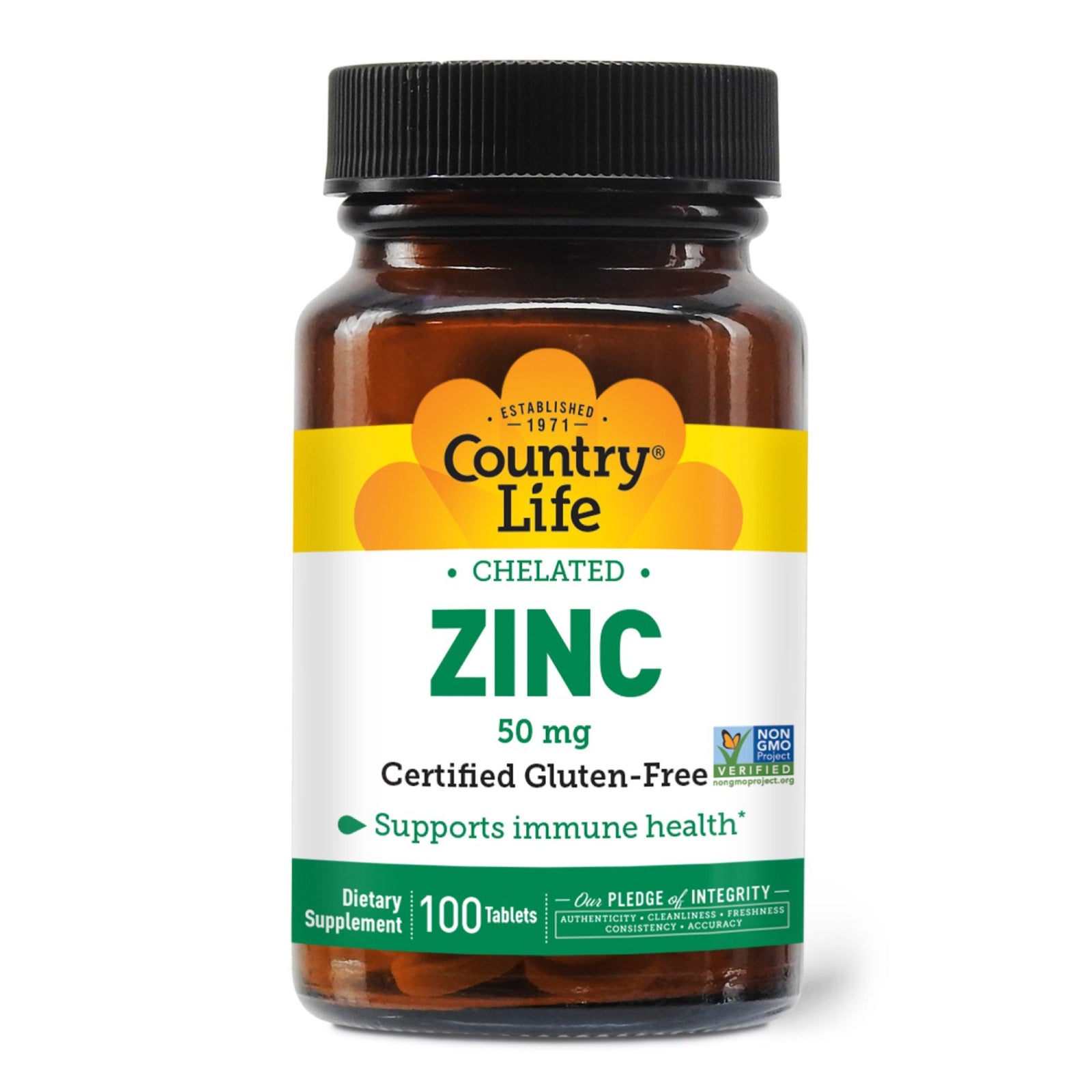 Country Life Chelated Zinc 50mg 100 Tablet