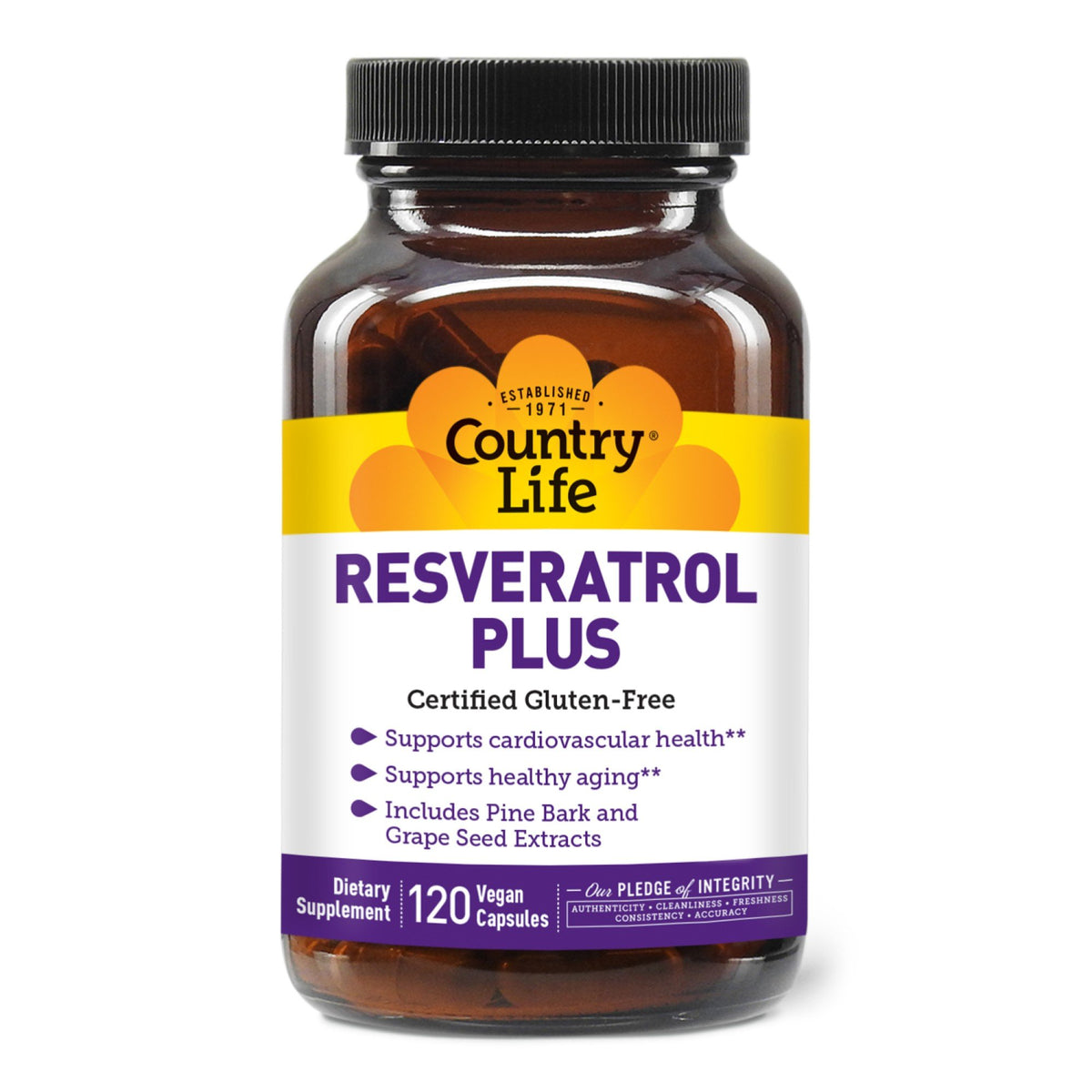 Country Life Resveratrol Plus 100mg 120 VegCap