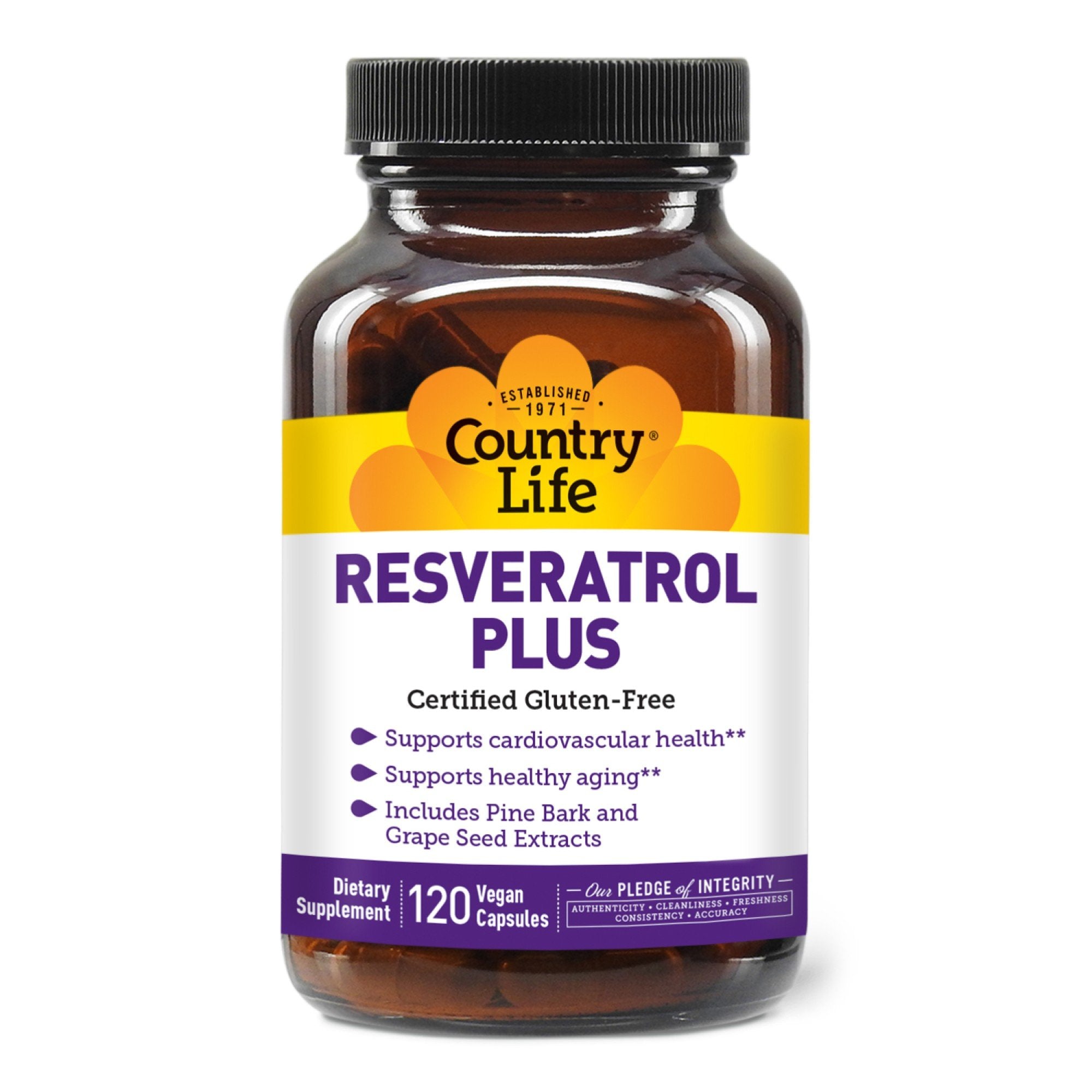 Country Life Resveratrol Plus 100mg 120 VegCap