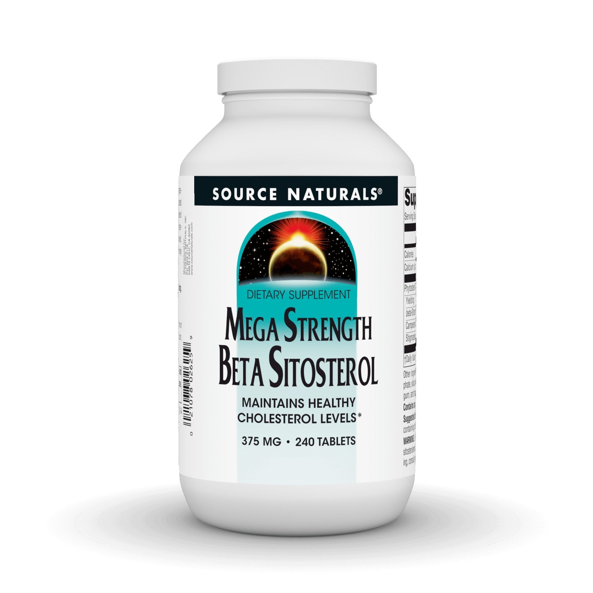 Source Naturals, Inc. Beta Sitosterol Mega 375 mg 240 Tablet