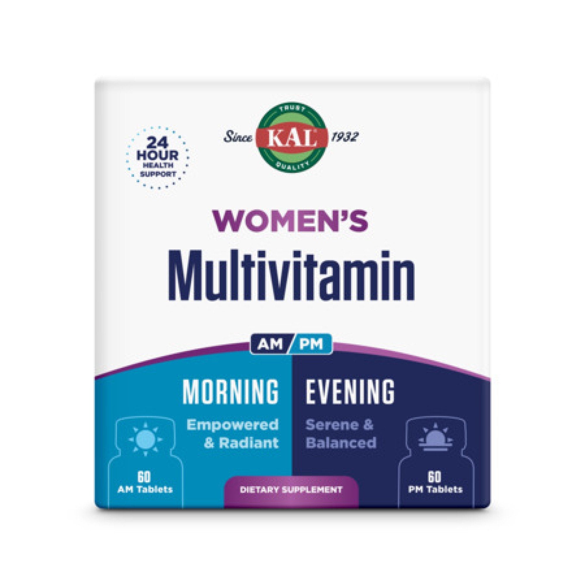 Kal MultiVitamin AM/PM Womens 2x60 Capsule