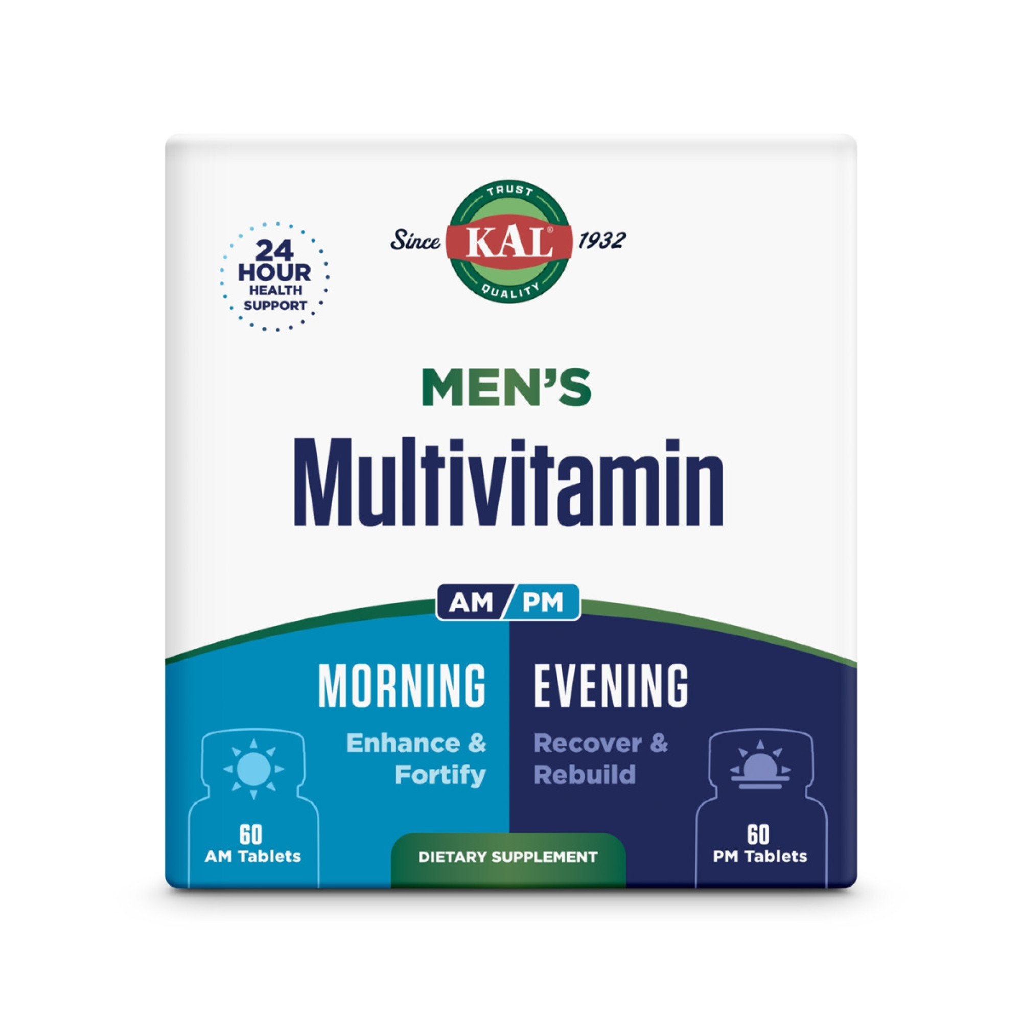 Kal MultiVitamin AM/PM Mens 2x60 Capsule