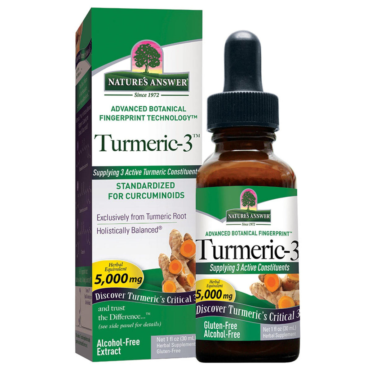 Nature&#39;s Answer Turmeric-3 Herbal Extract 1 fl oz Liquid