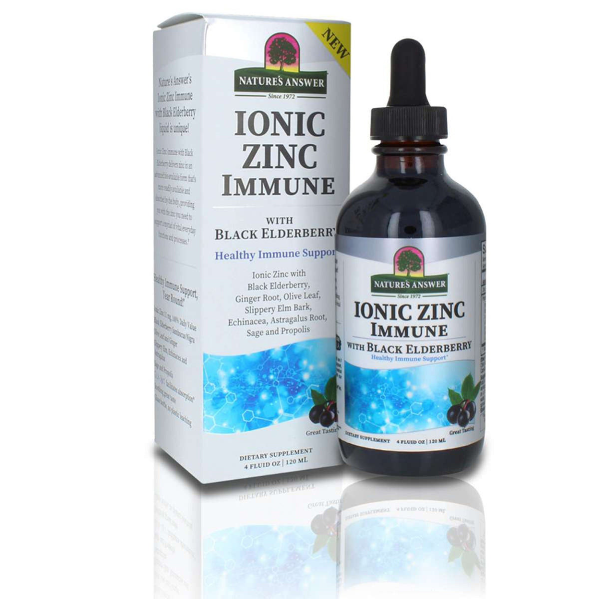 Nature&#39;s Answer Ionic Zinc Immune with Black Elderberry 4 fl oz Liquid