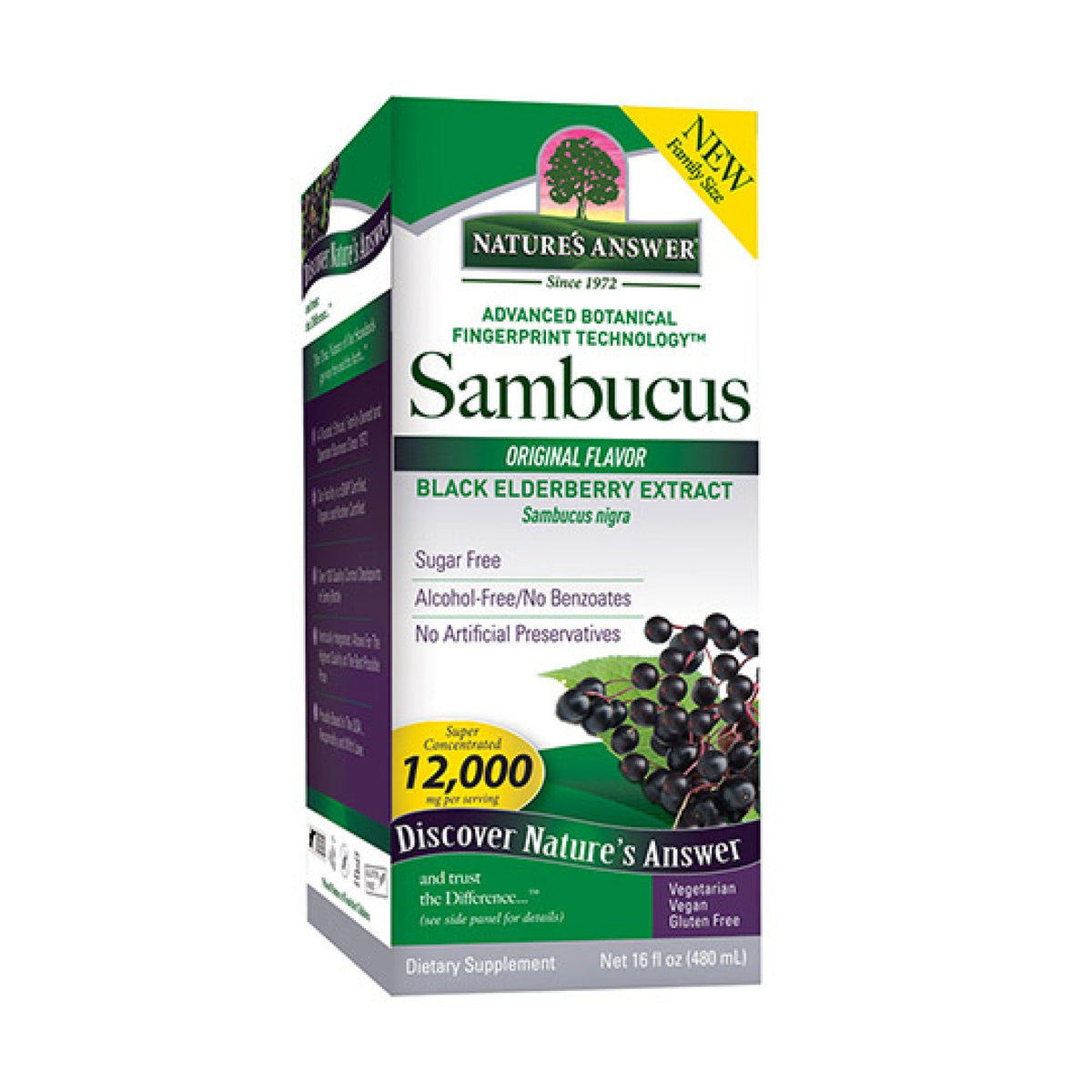 Nature&#39;s Answer Sambucus Black Elderberry 16 fl oz Liquid