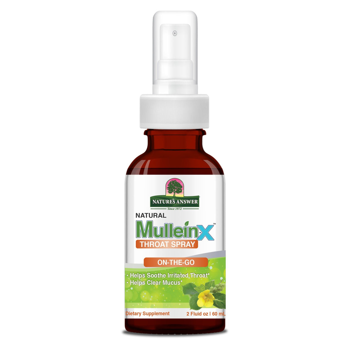 Nature&#39;s Answer Mullein-X Throat Spray 2 fl oz Liquid