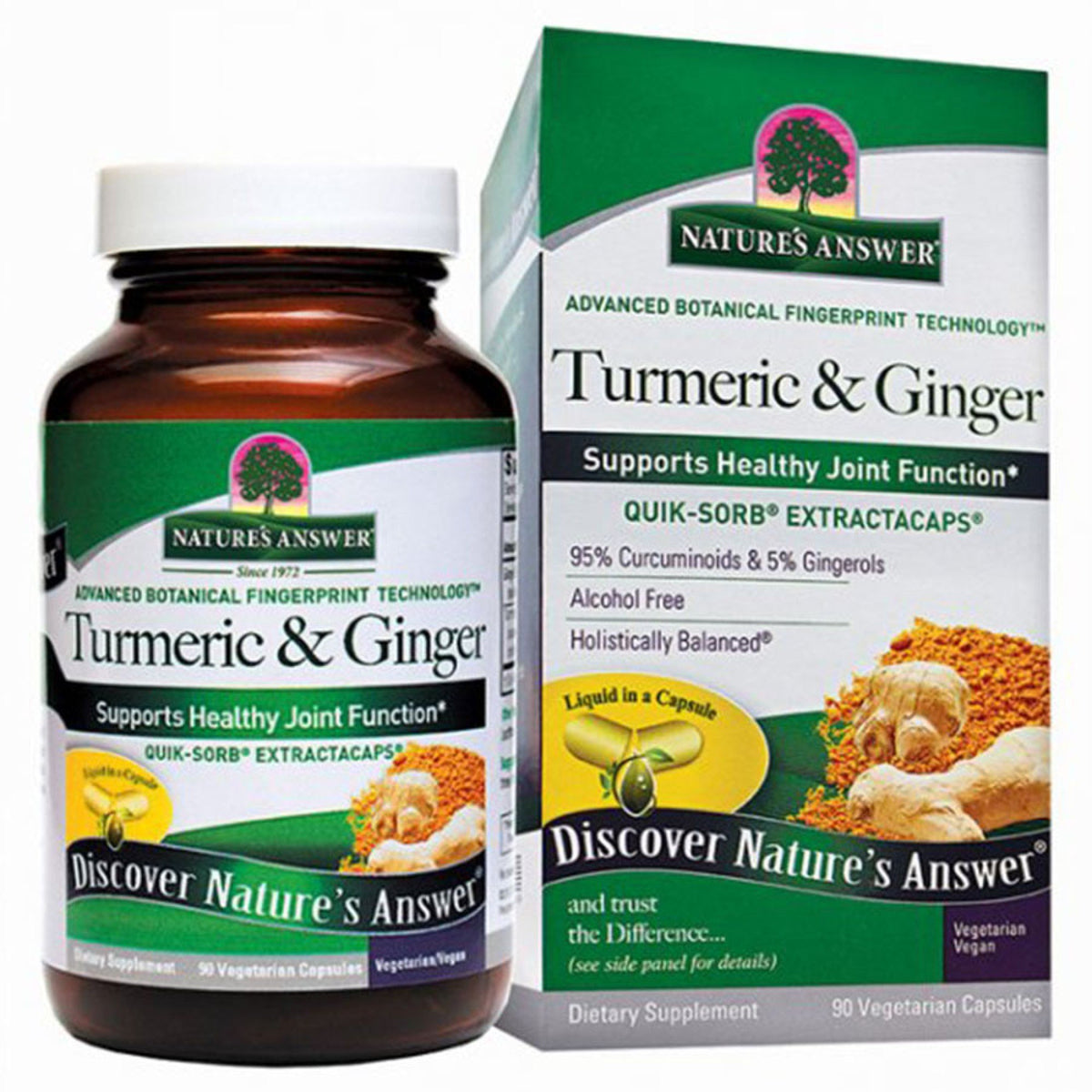 Nature&#39;s Answer Turmeric &amp; Ginger 90 VegCap