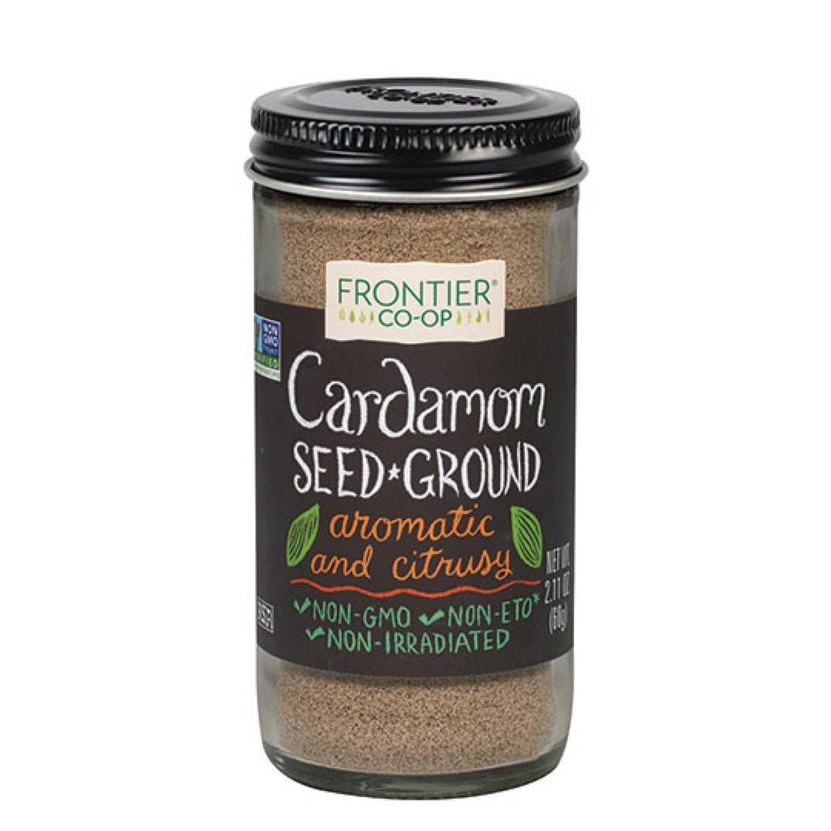 Frontier Natural Products Cardamom Seed Ground 2.11 oz Bottle