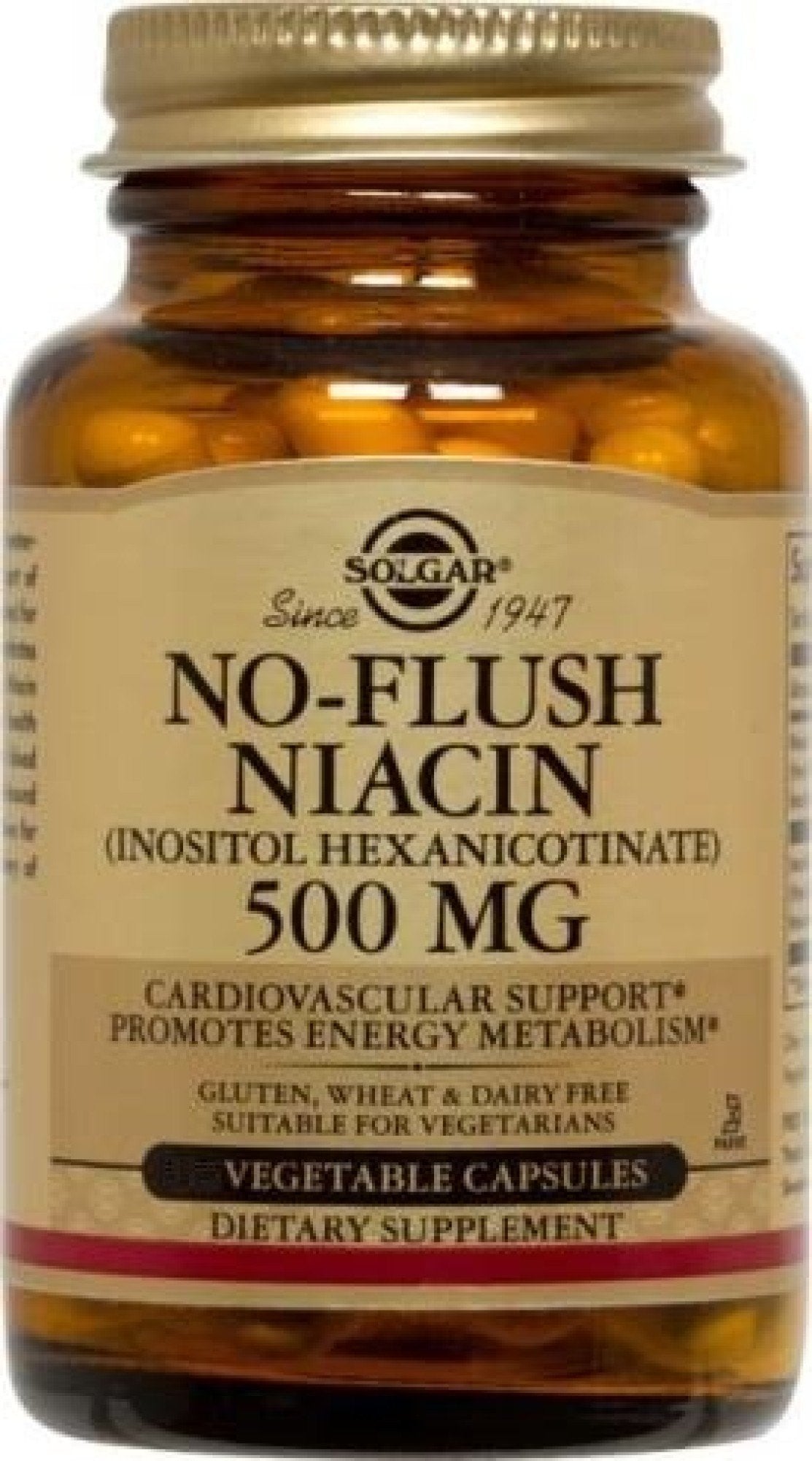 Solgar No-Flush Niacin 500mg 100 VegCap