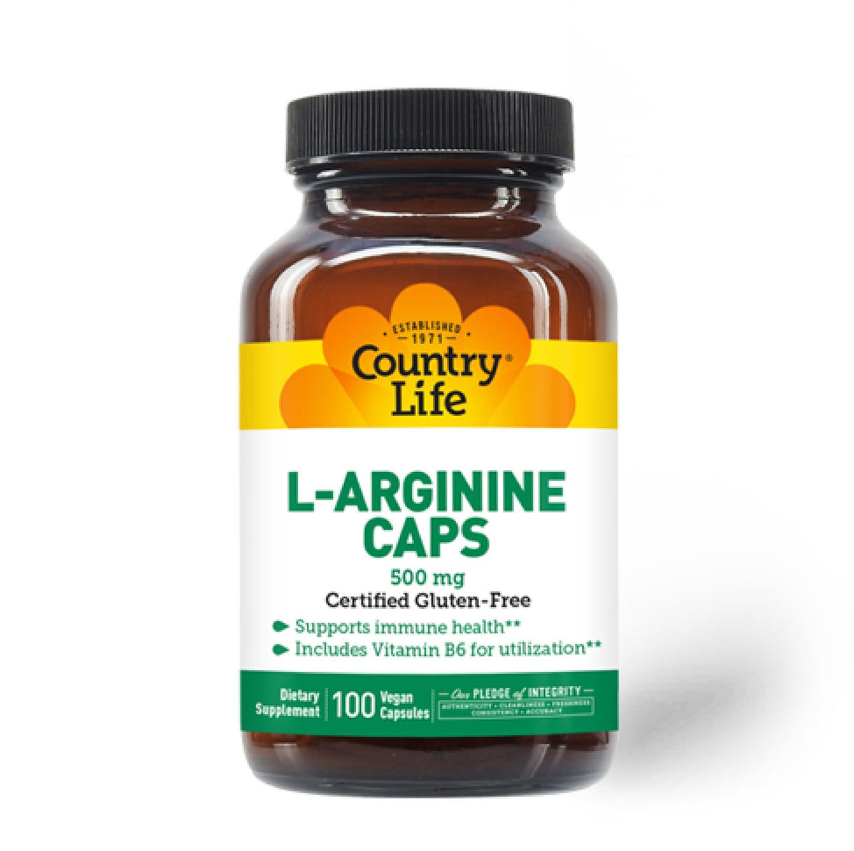 Country Life L-Arginine 500mg With B6 100 VegCap