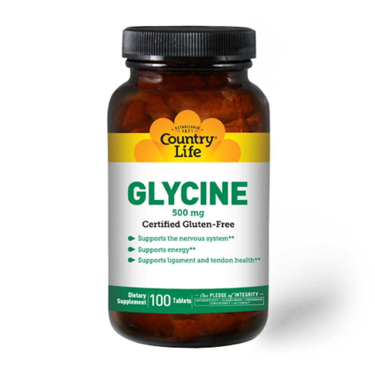 Country Life Glycine 500mg With B6 100 Tablet