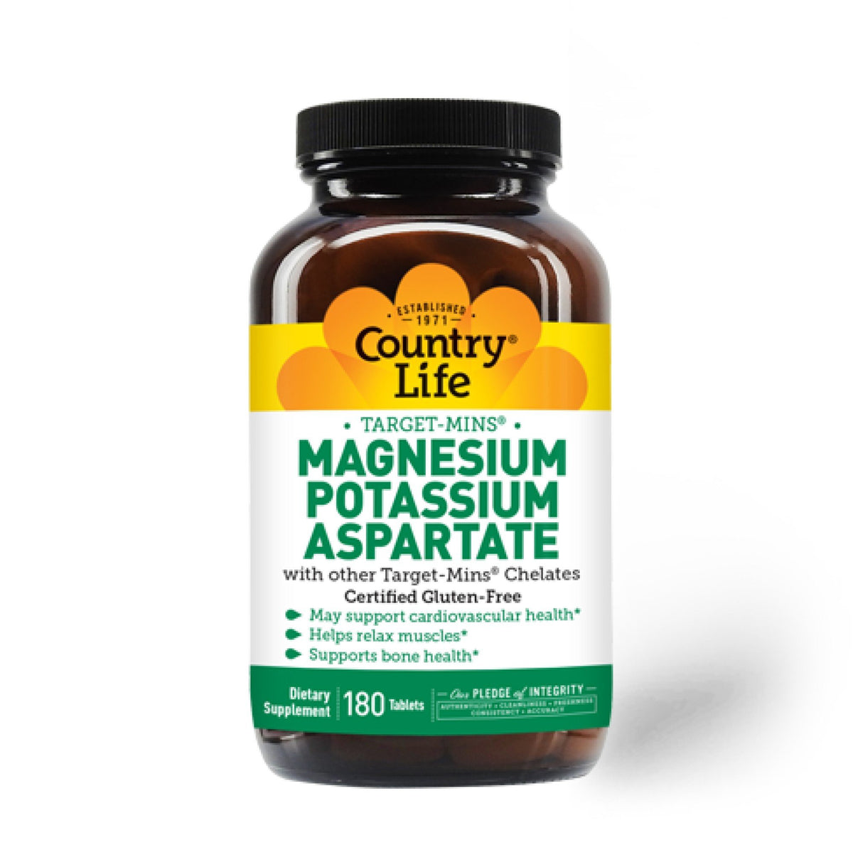 Country Life Magnesium-Potassium-Aspartate 180 Tablet