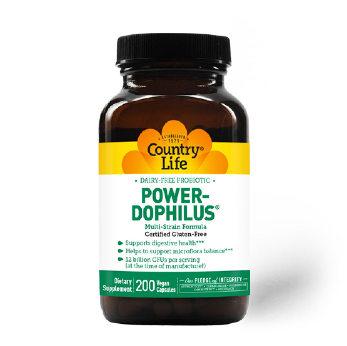 Country Life Power-Dophilus Milk Free 200 VegCap