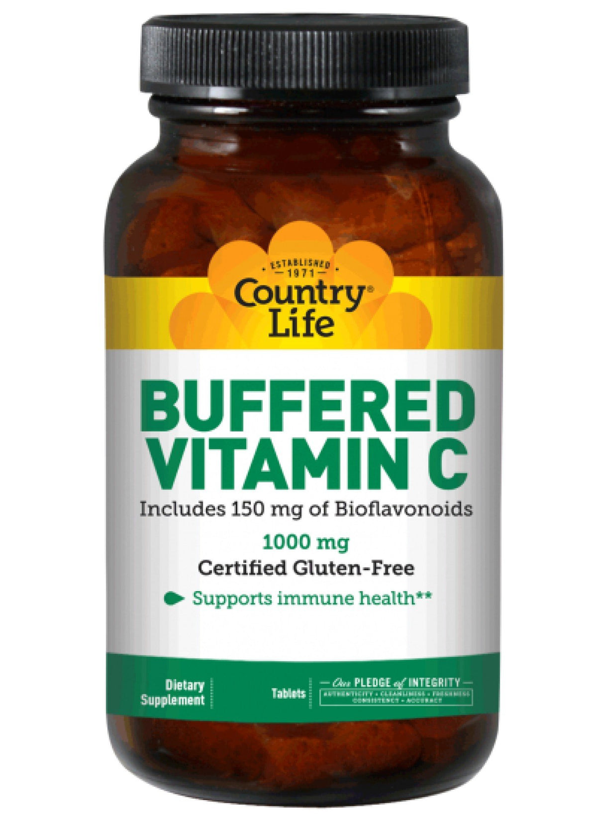 Country Life Buffered Vitamin C 1000mg With Bioflavonoids 150mg 100 Tablet