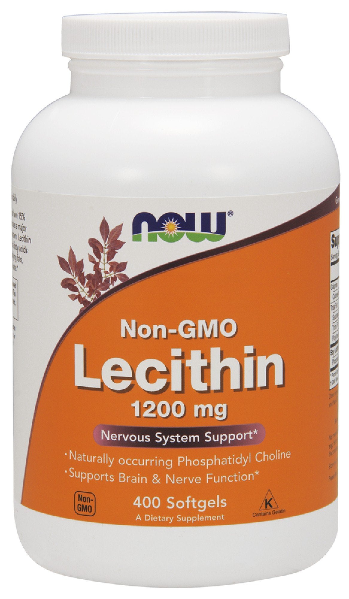 Now Foods Lecithin 19 Grain 1200 mg 400 Softgel