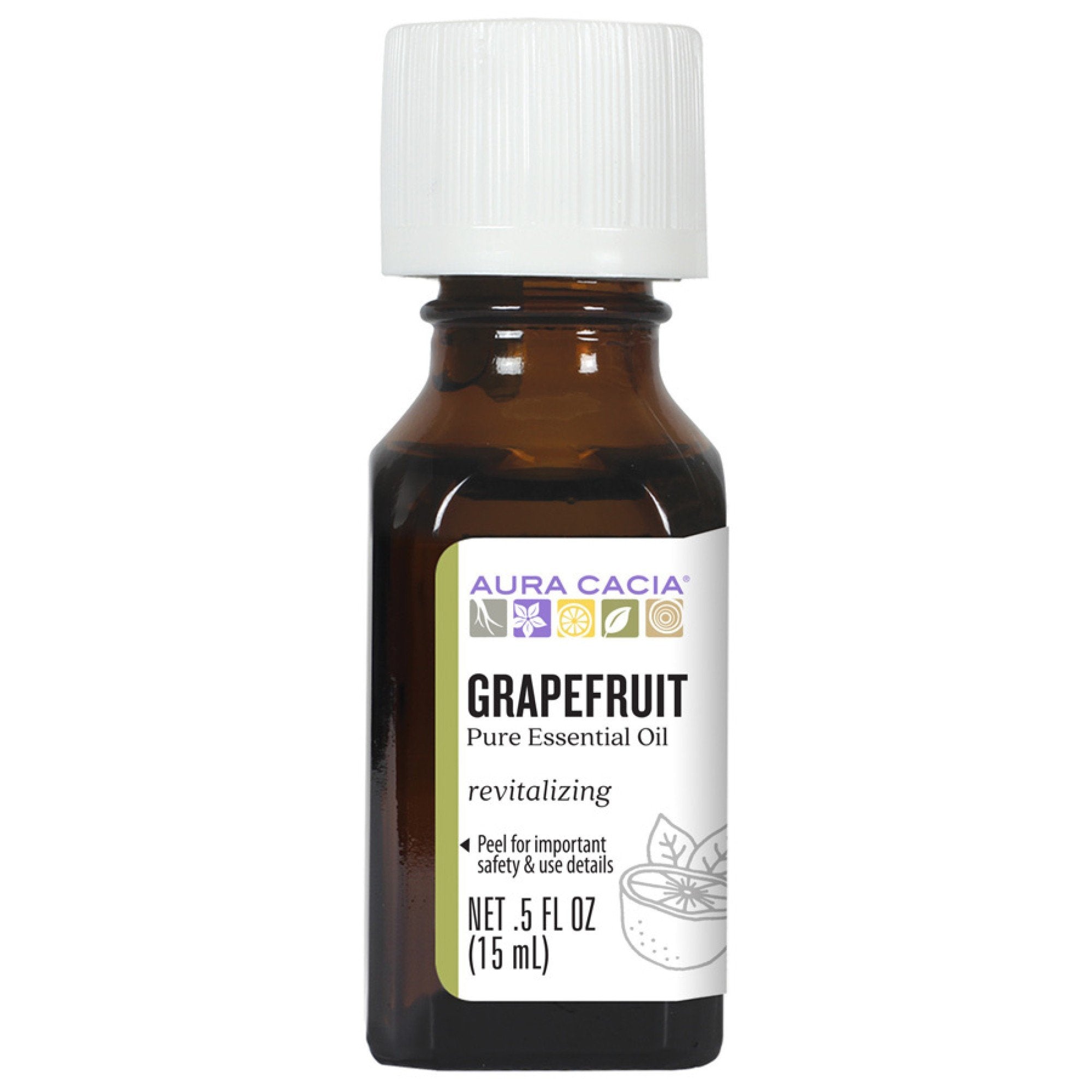 Aura Cacia Grapefruit Essential Oil 0.5 oz Oil