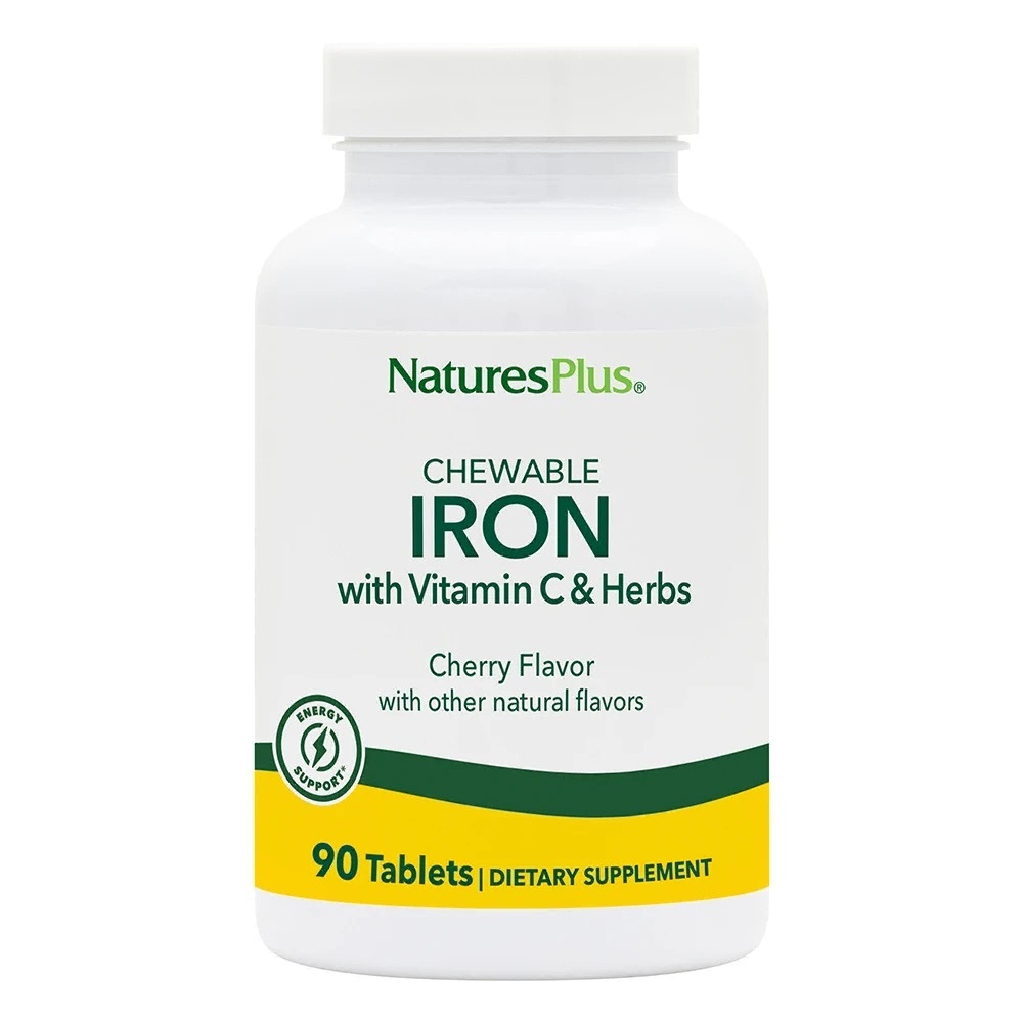 Nature's Plus Iron With C Herbal Formula 90 Chewable