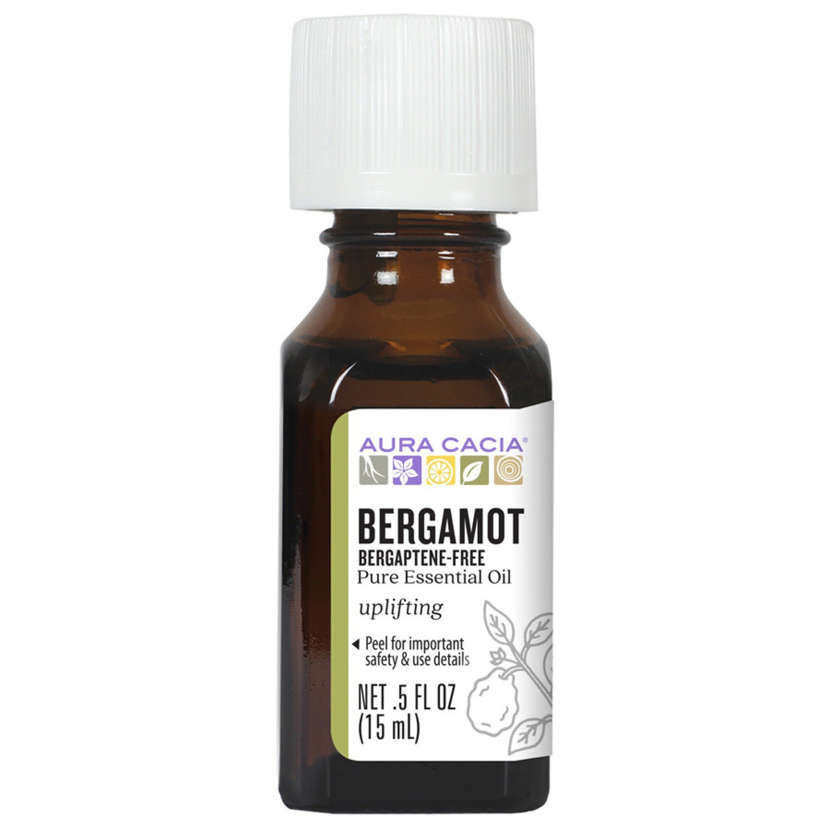 Aura Cacia Bergamot Bergaptene-Free Essential Oil 0.5 oz Oil