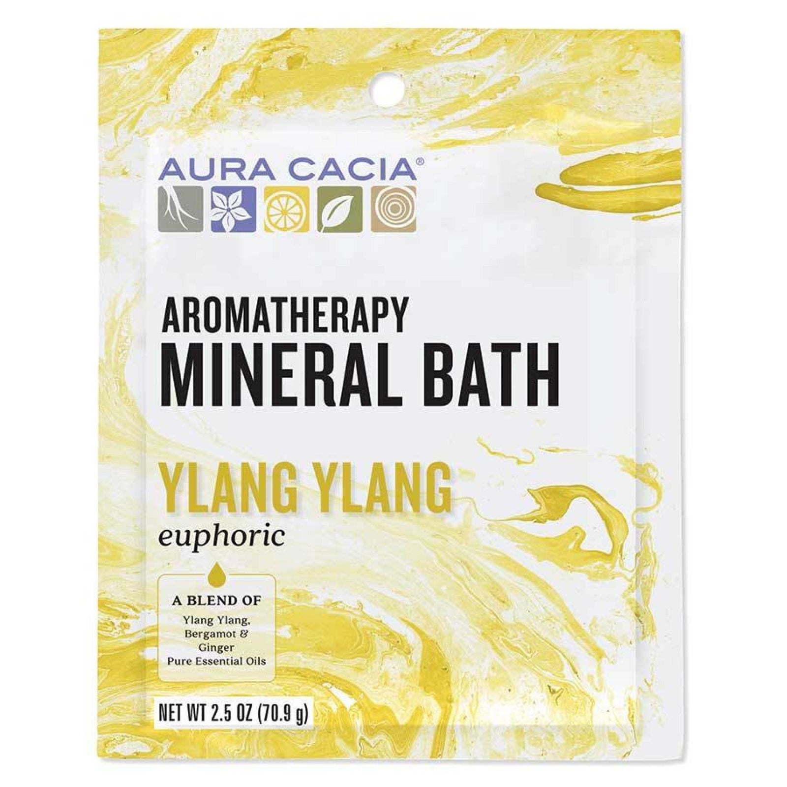 Aura Cacia Mineral Bath-Euphoric Ylang Ylang 2.5 oz Bath Salt