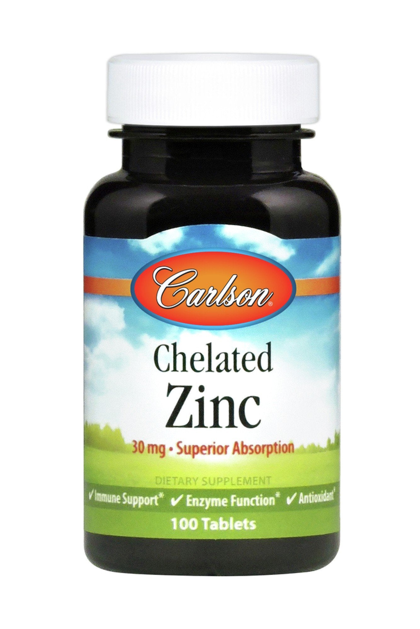 Carlson Laboratories Chelated Zinc 30mg 100 Tablet