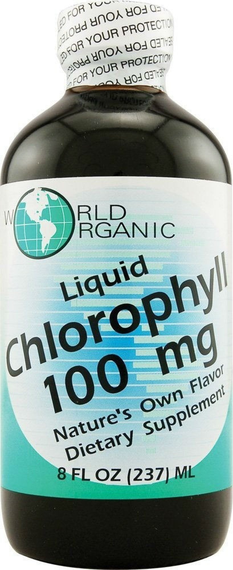 World Organics Organic Chlorophyll 100 mg. 8 oz Liquid