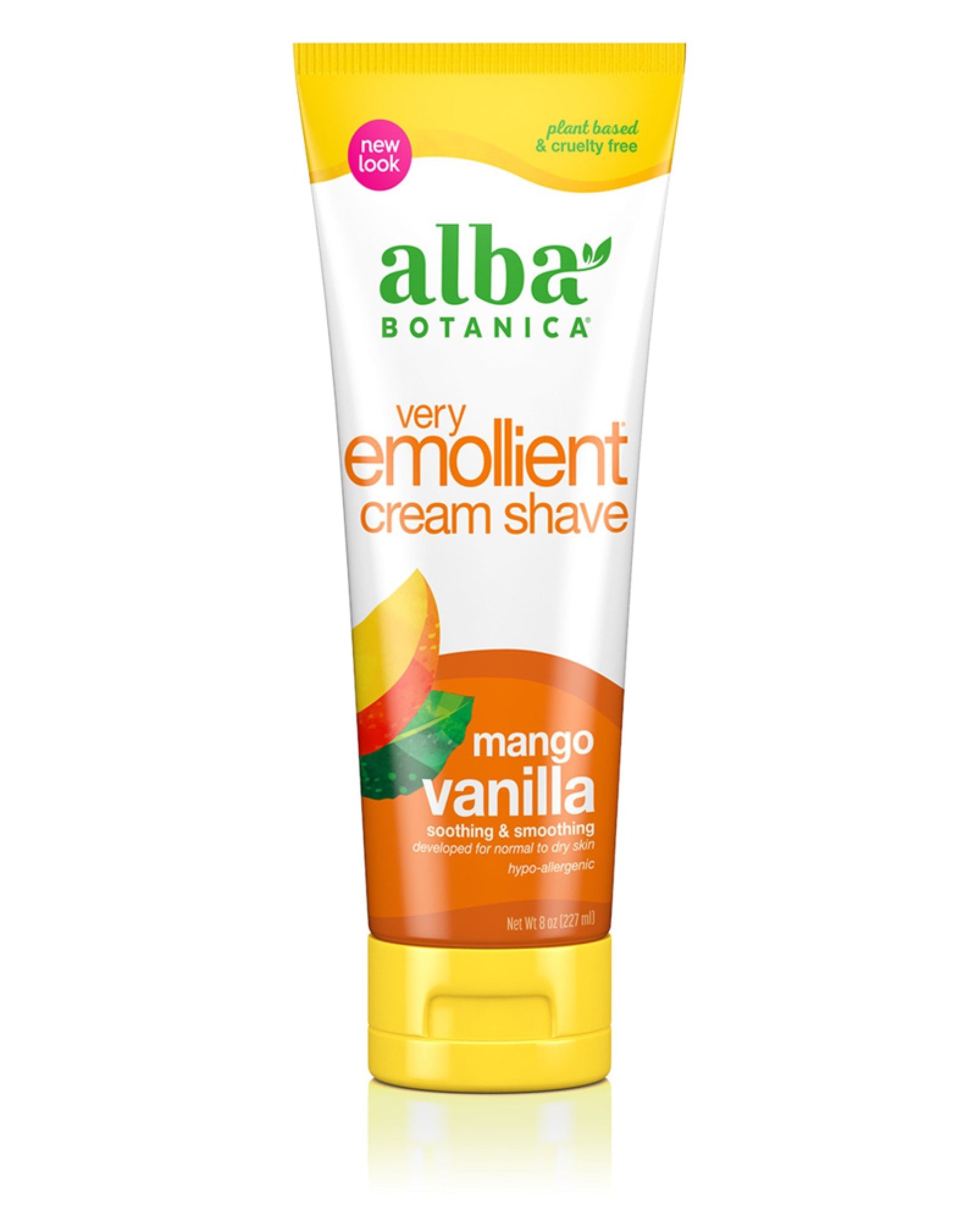 Alba Botanica Shaving Cream-Mango/Vanilla 8 oz Cream