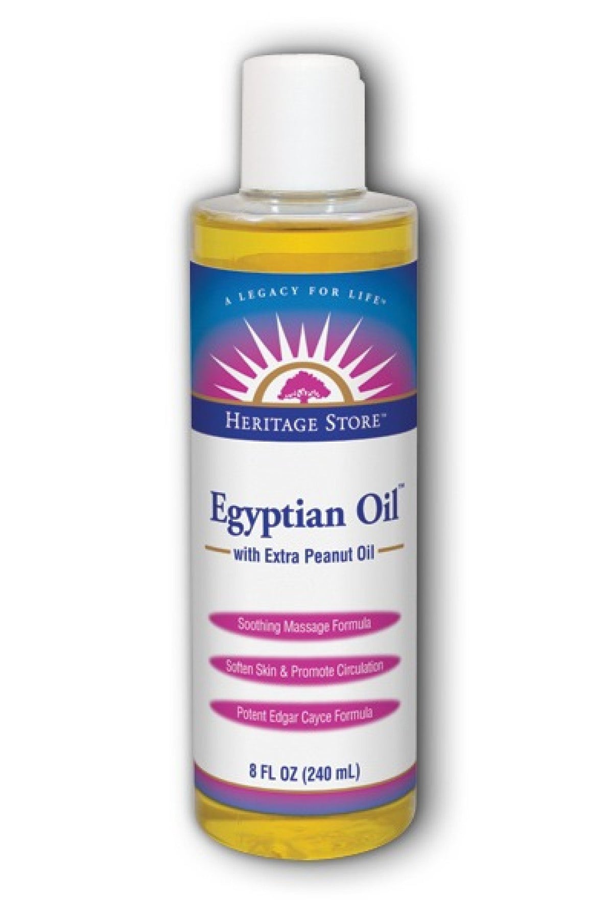 Heritage Store Egyptian Oil with Peanut Oil 8 oz Liquid