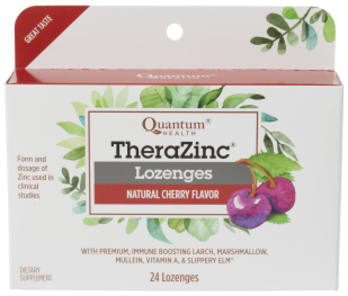 Quantum Health Thera Zinc Lozenges-Cherry 24 Lozenge