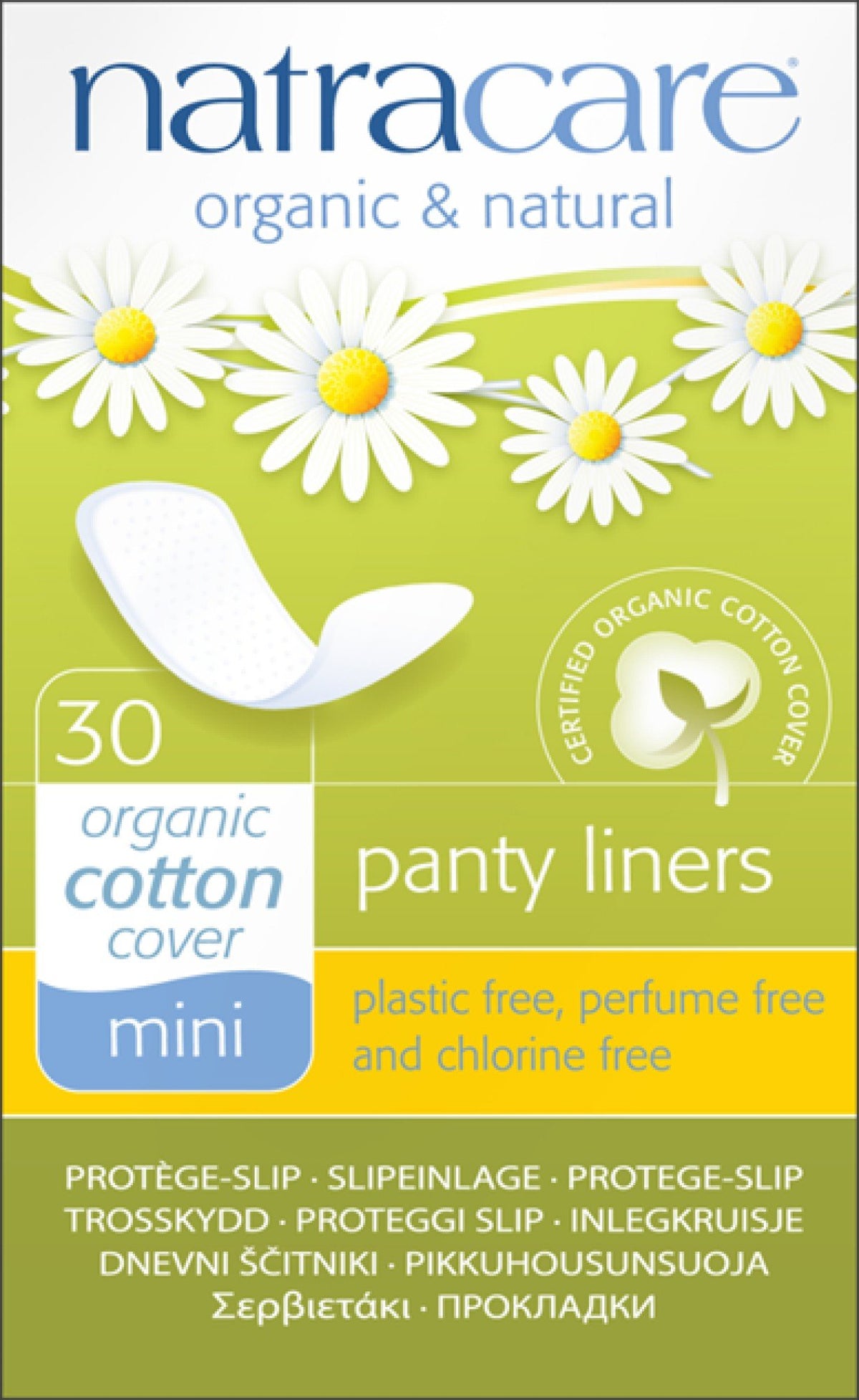 Natracare Natural Organic Mini Panty Liner 30 Pad