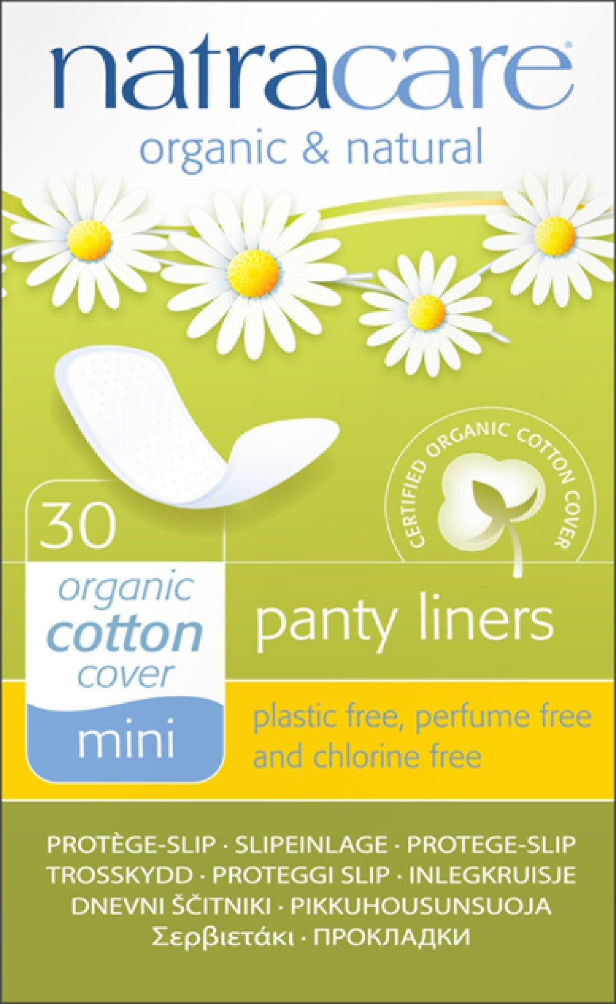 Natracare Natural Organic Mini Panty Liner 30 Pad