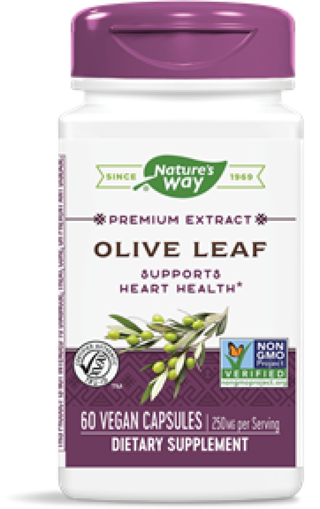 Nature's Way Olive Leaf Extract Standardized 60 Capsule