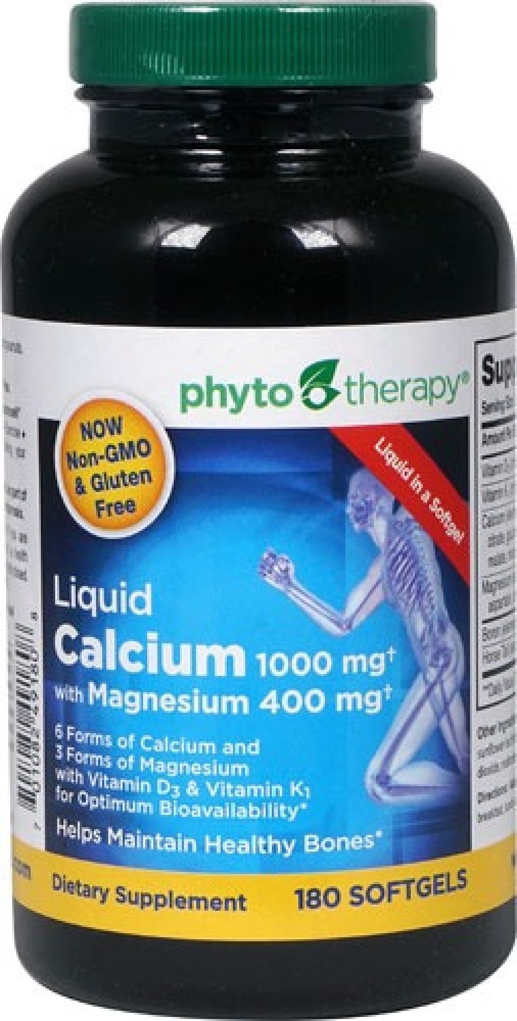 Phyto-Therapy Liquid Calcium with Magnesium 180 Softgel