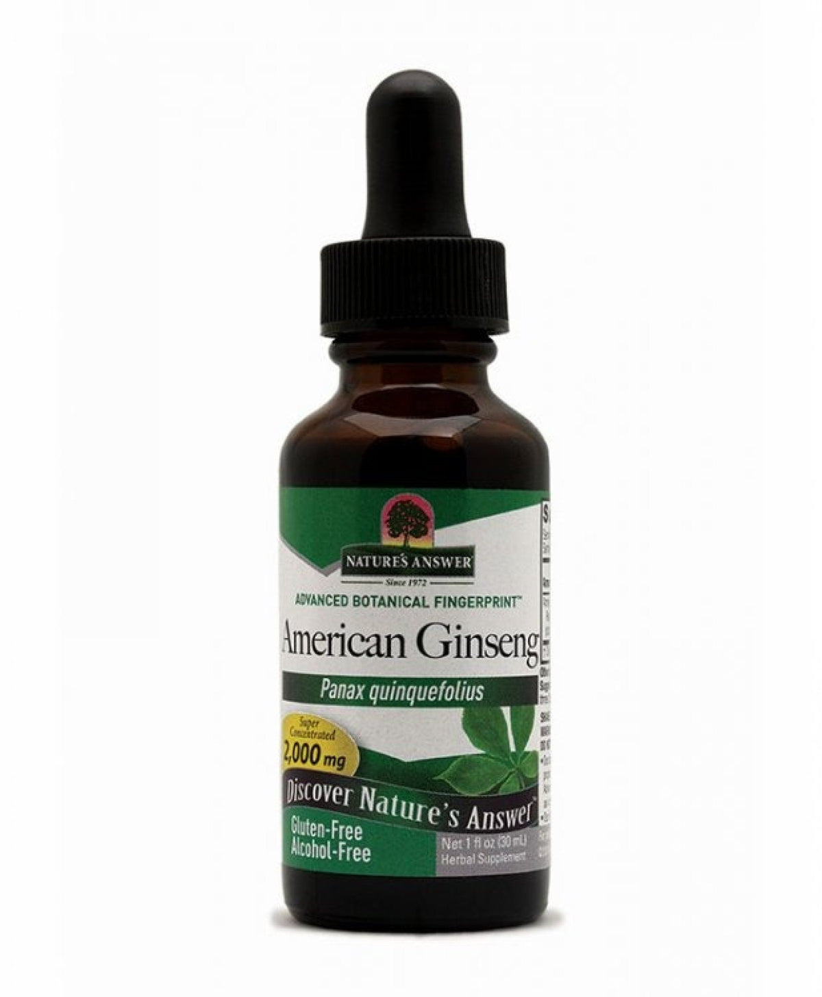 Nature's Answer Ginseng American Extract Alcohol-Free 1 oz Liquid