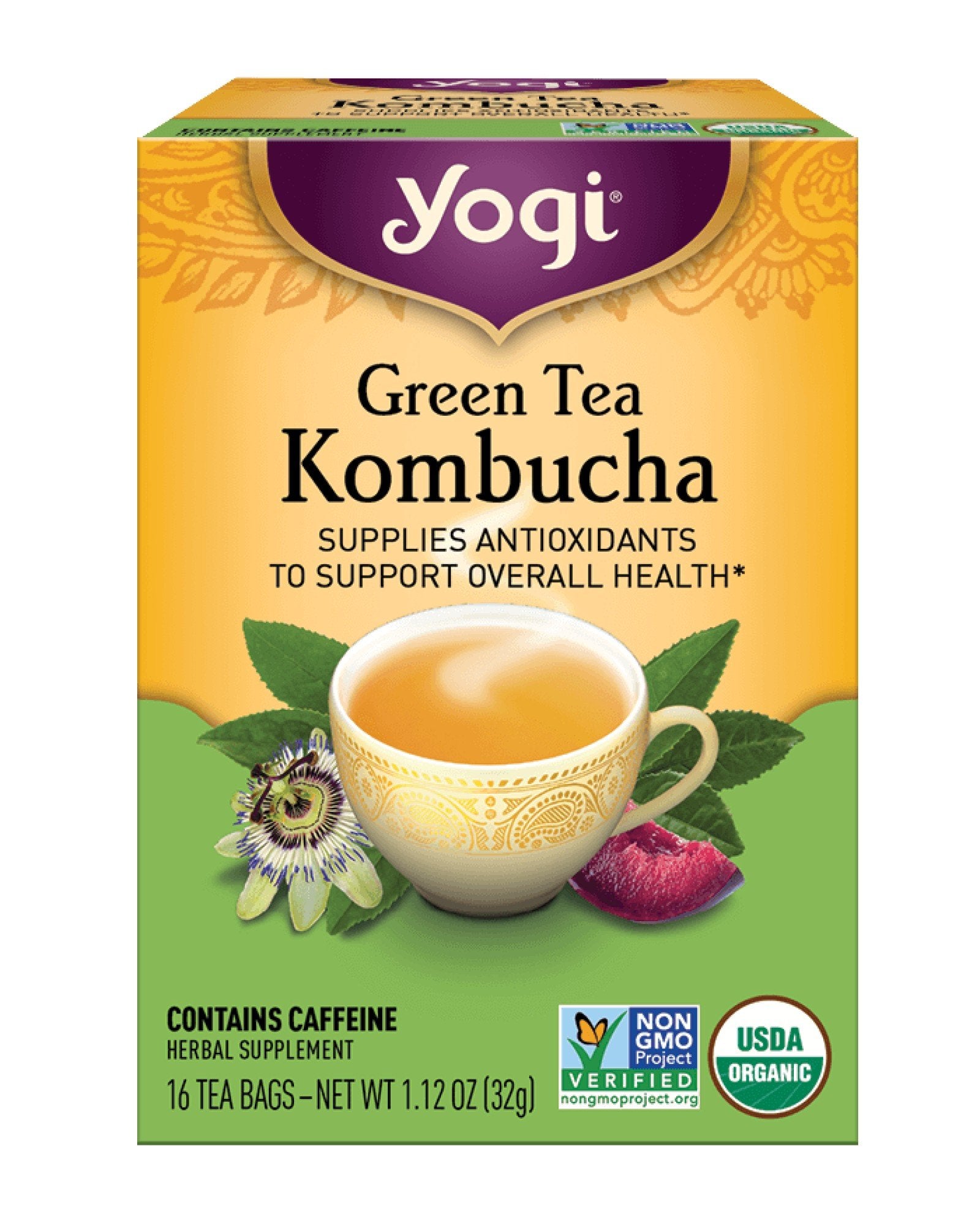 Yogi Teas Green Tea Kombucha 16 Bag