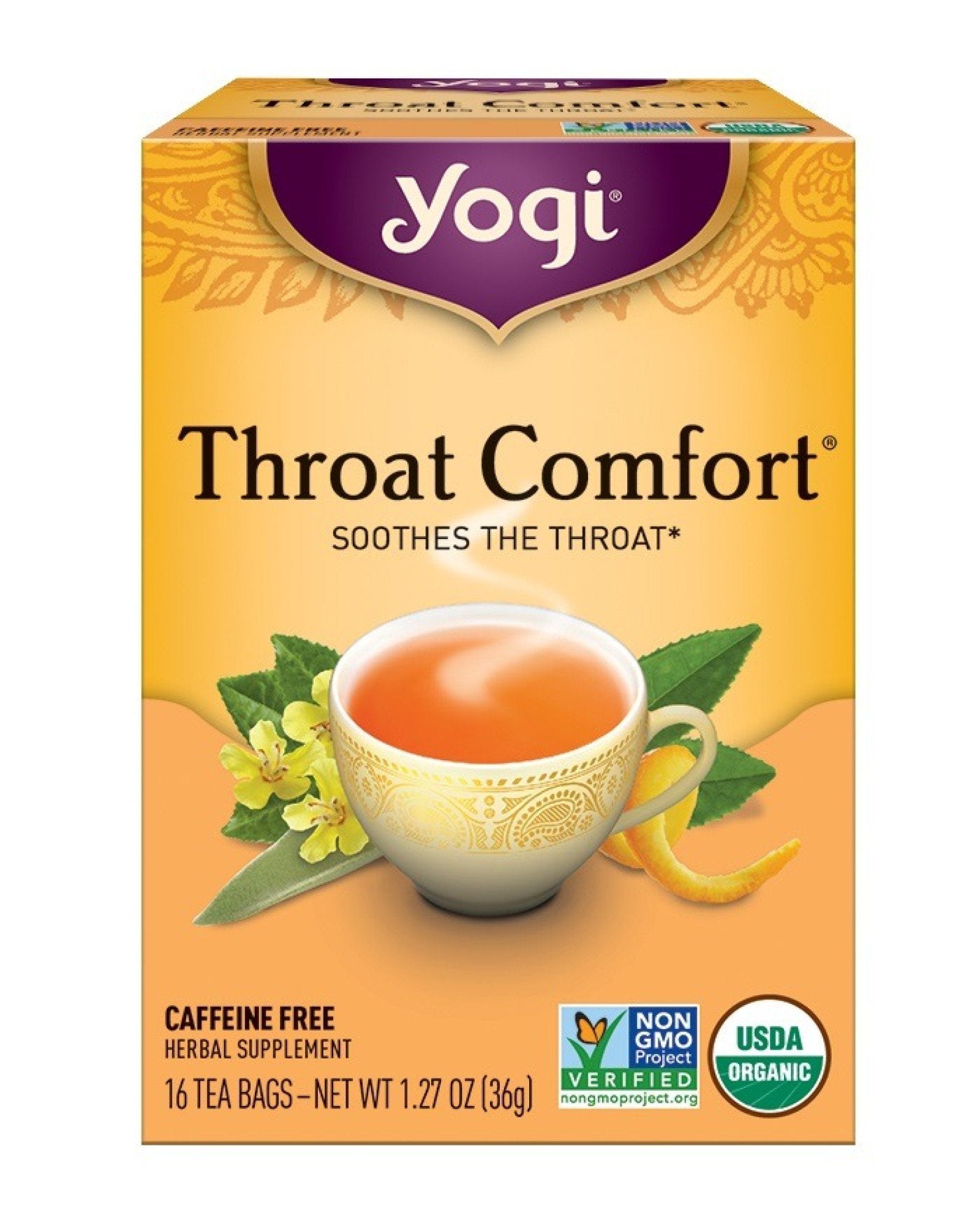 Yogi Teas Throat Comfort Tea Organic 16 Bag