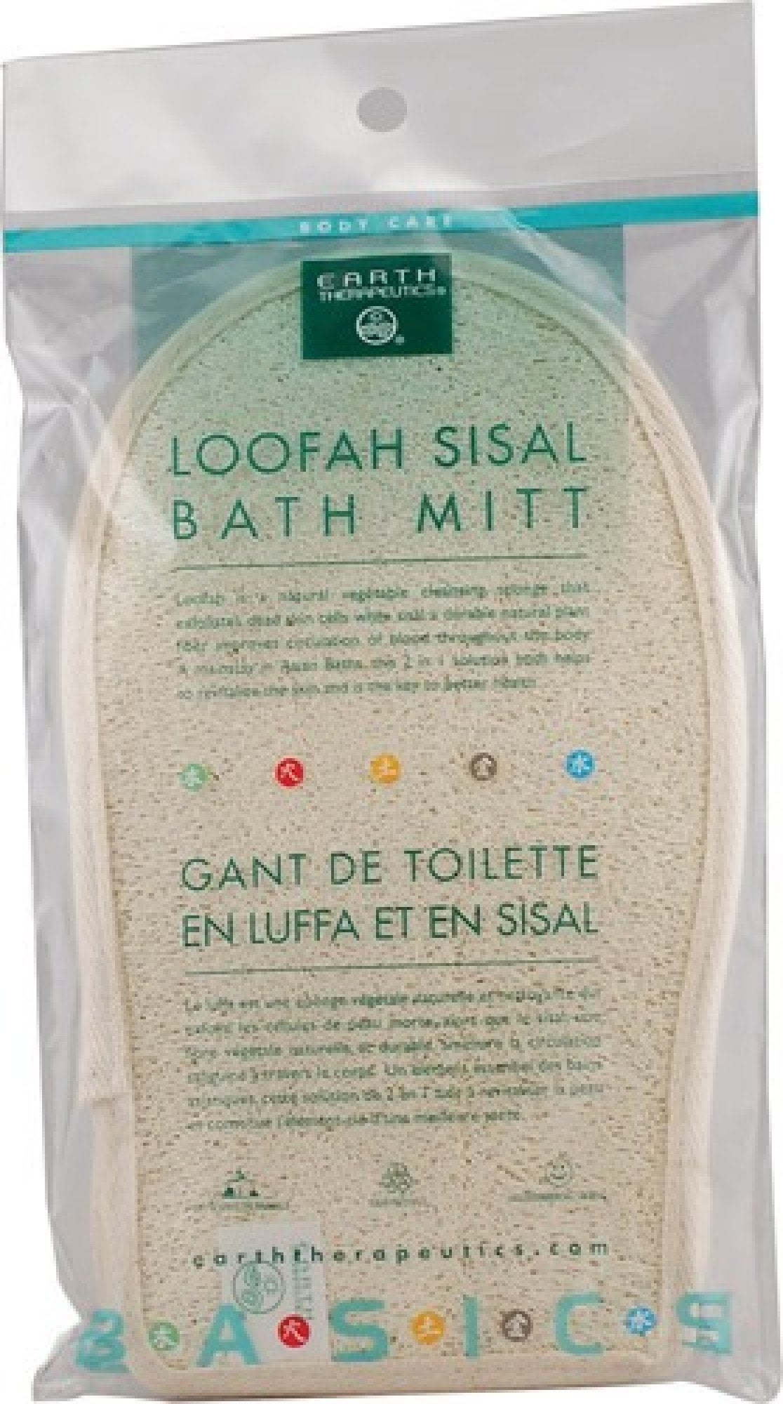 Earth Therapeutics Loofah-Terry Mitt-6 X 8 1 Mitt