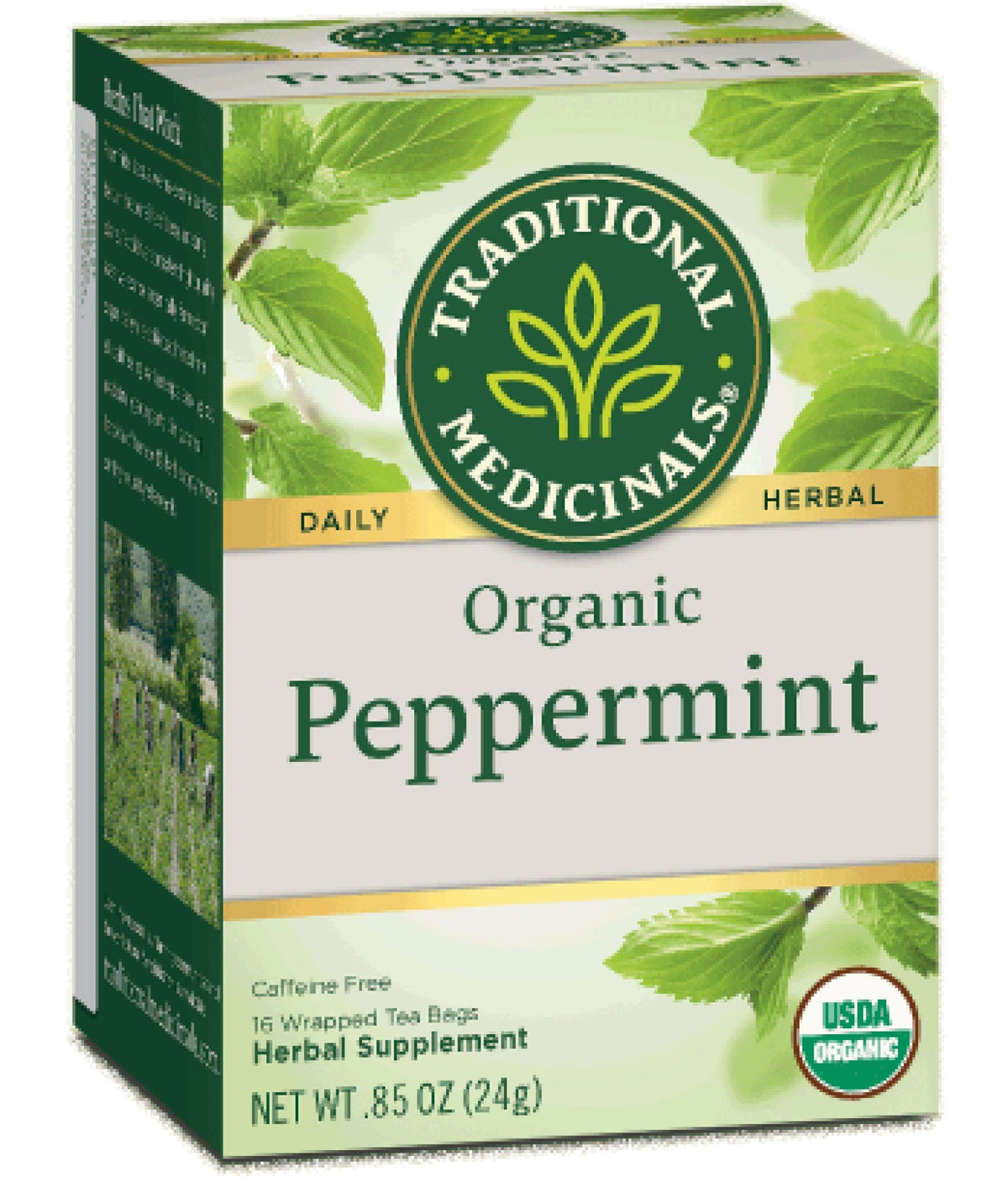 Traditional Medicinals Single Herb-Organic Peppermint Tea 16 Bag