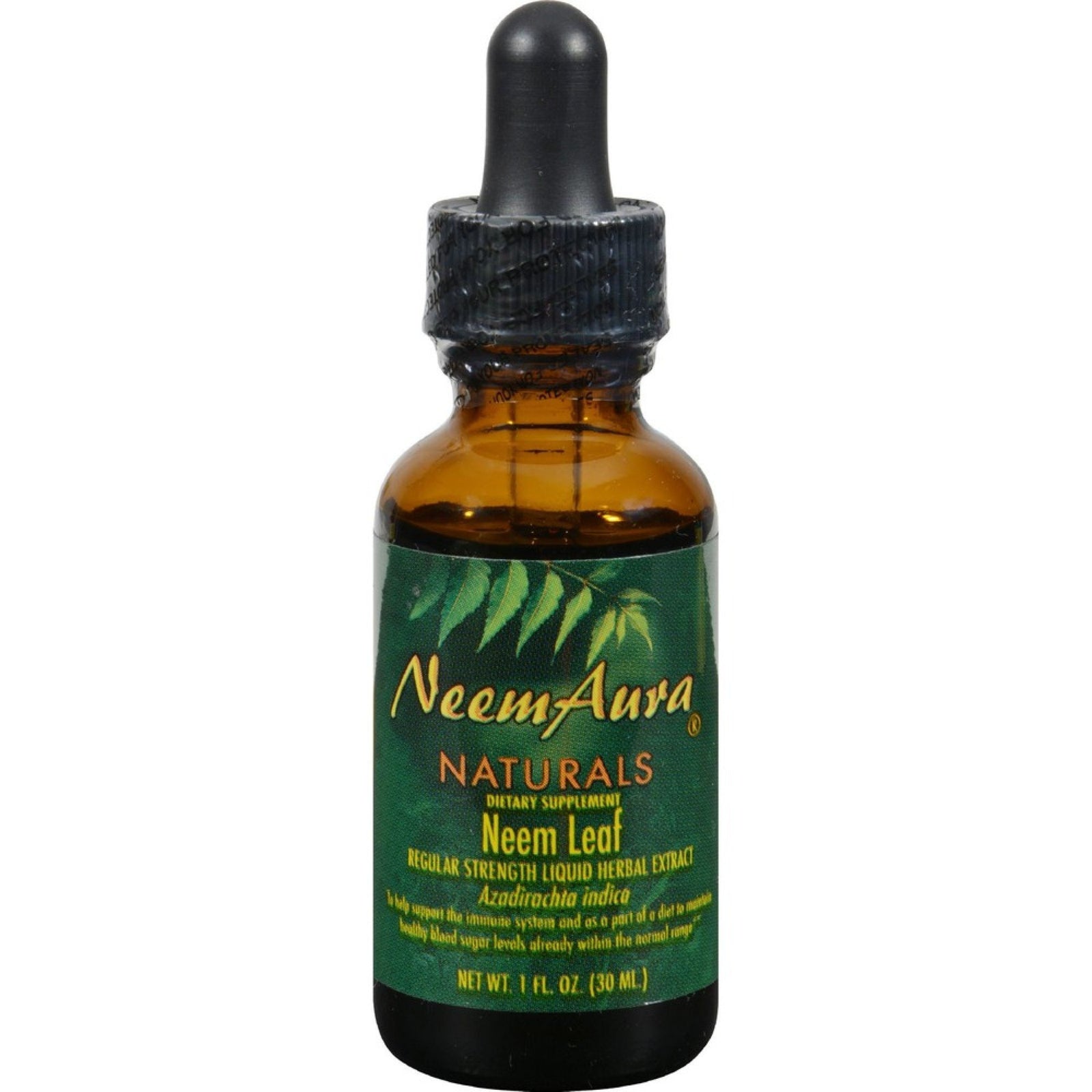 Neem Aura Neem Organic Leaf Extract - Regular Strength 1 oz Liquid