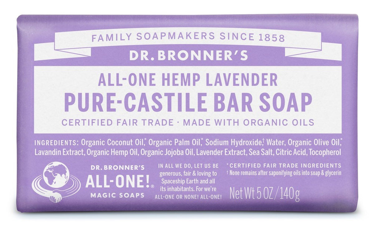Dr. Bronner's Pure Castile Bar Soap-Lavender 5 oz Bar