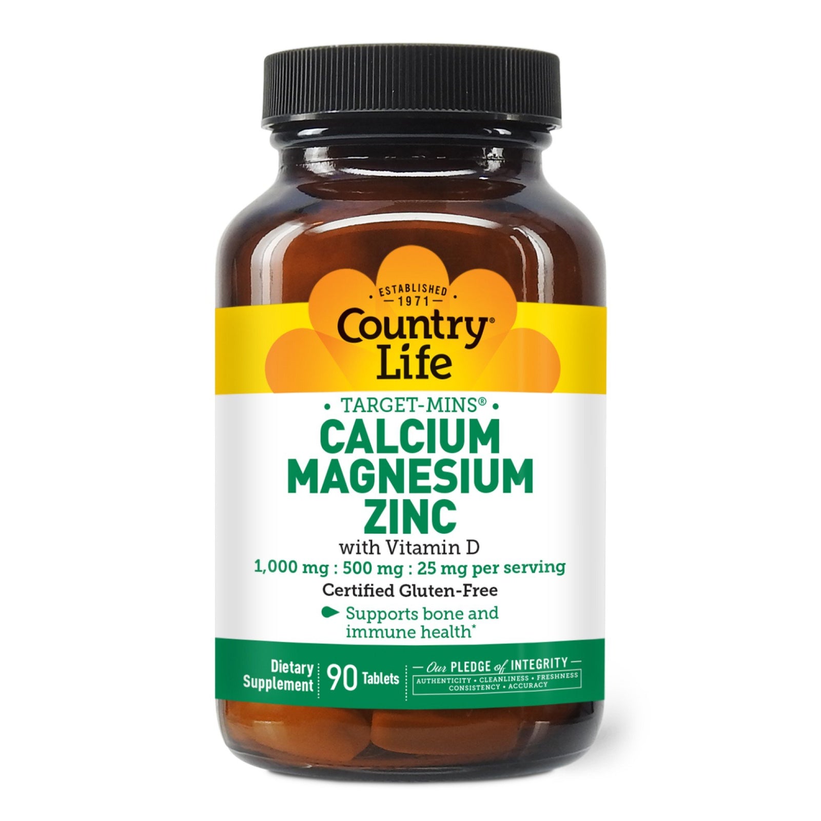 Country Life Cal-Mag-Zinc-D (333mg/133mg/8mg/66mg per Tablet) 90 Tablet