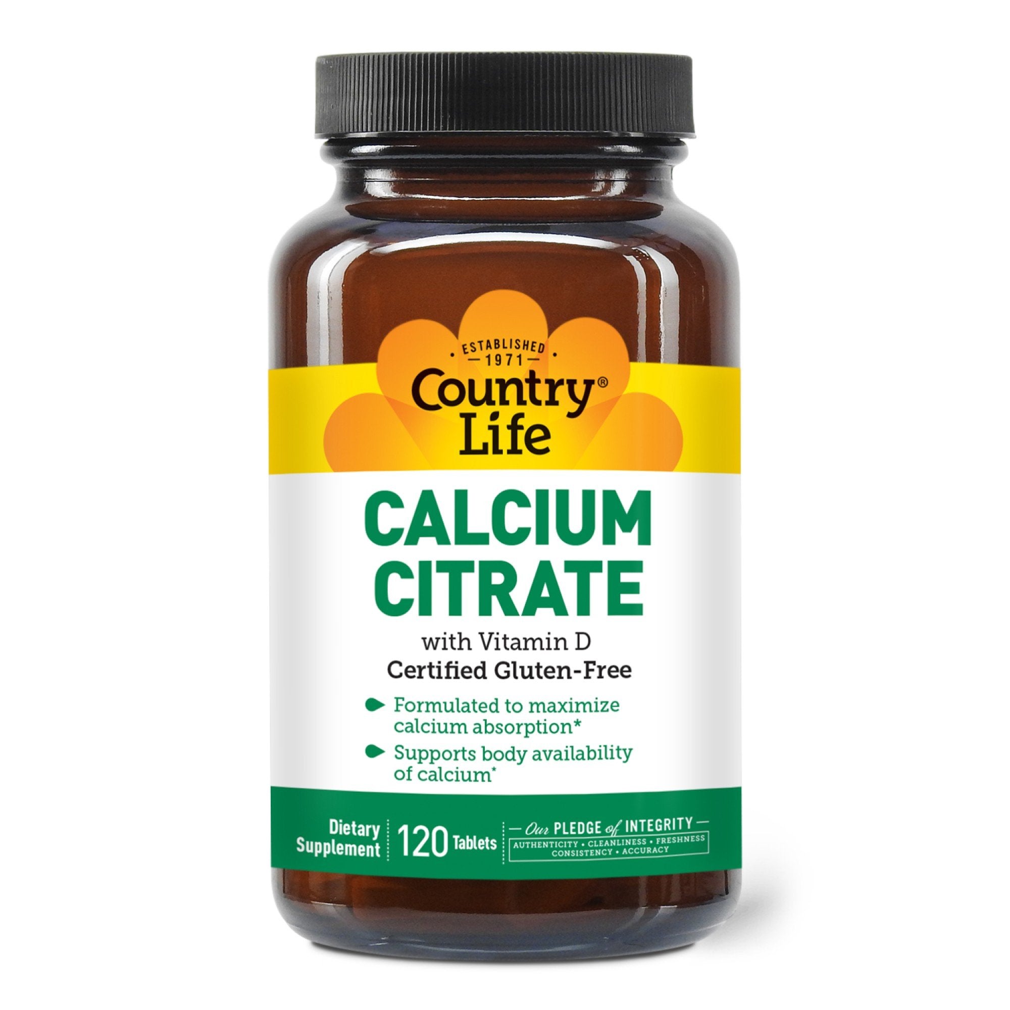 Country Life Calcium Citrate with Vitamin D 120 Tablet