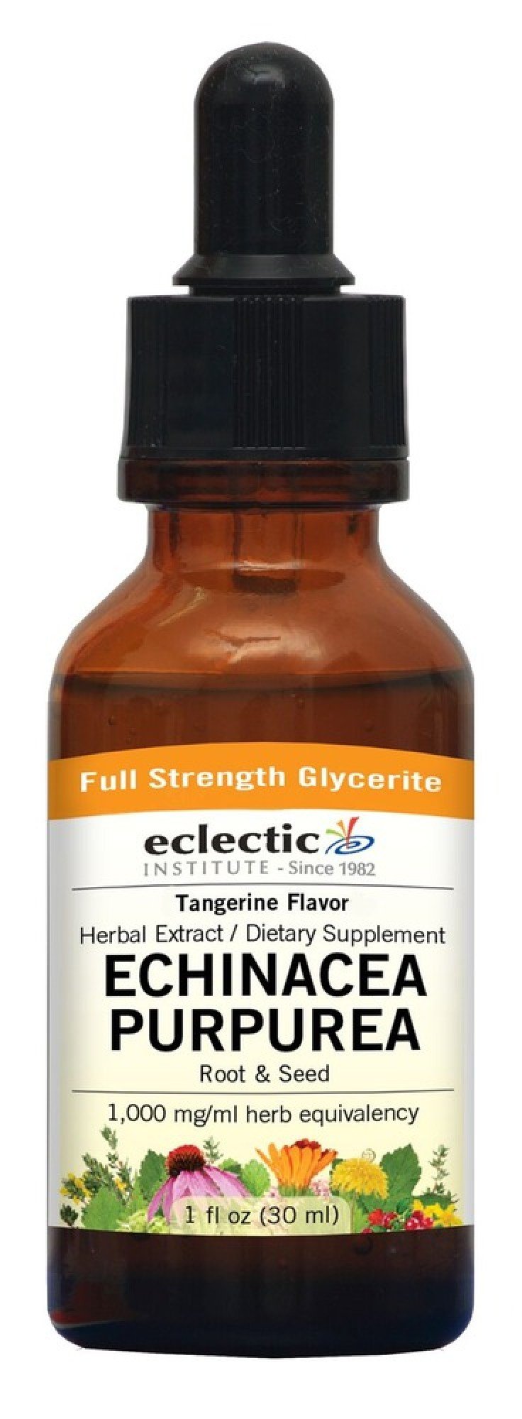 Eclectic Herb Echinacea Purpurea-Tangerine No Alcohol Glycerite 1 oz Liquid