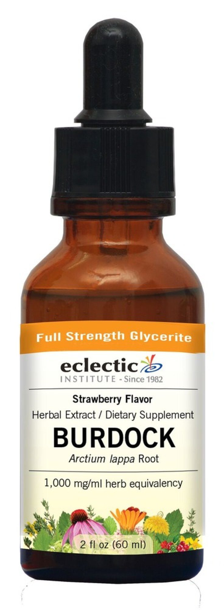 Eclectic Herb Burdock-Strawberry No Alcohol Glycerite 2 oz Liquid